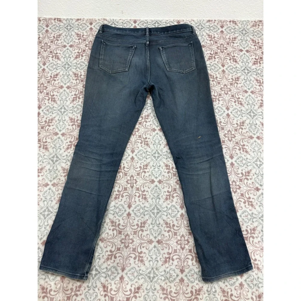 Banana Republic Traveler Slim Fit Jeans Mens 33x32 Dark Wash Distressed Denim